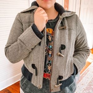 American Eagle Herringbone Bomber Jacket